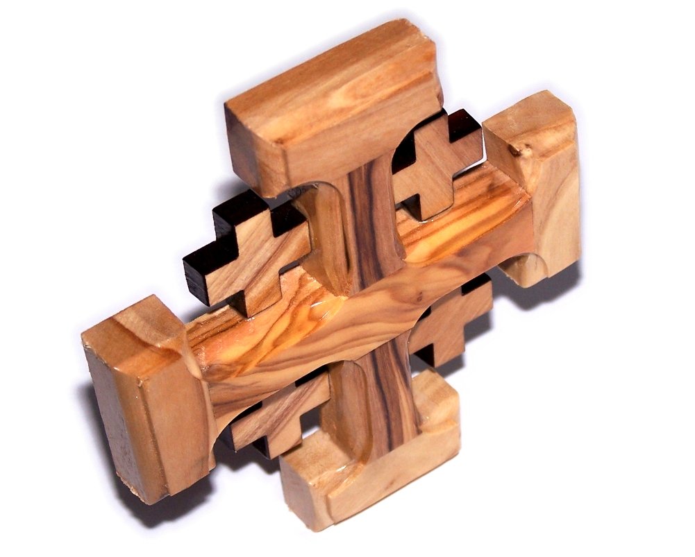  Olive Wood Jerusalem Cross (10.5x10.5 Cm or 4.1x4.1) By Holy Land Market、mySite、elrpsem3k