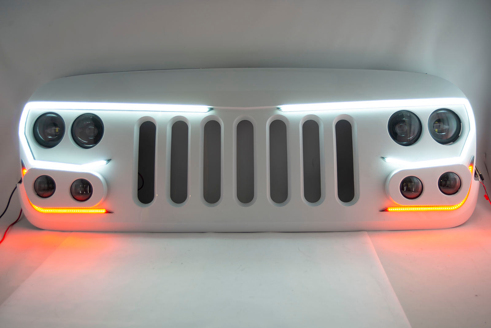 ORACLE Vector Grill BRIGHT WHITE PW7 - 2007-17 Jeep Wrangler w/ LED Headlights, Hi Beams, DRLs、mySite、nflplayoffbracketp