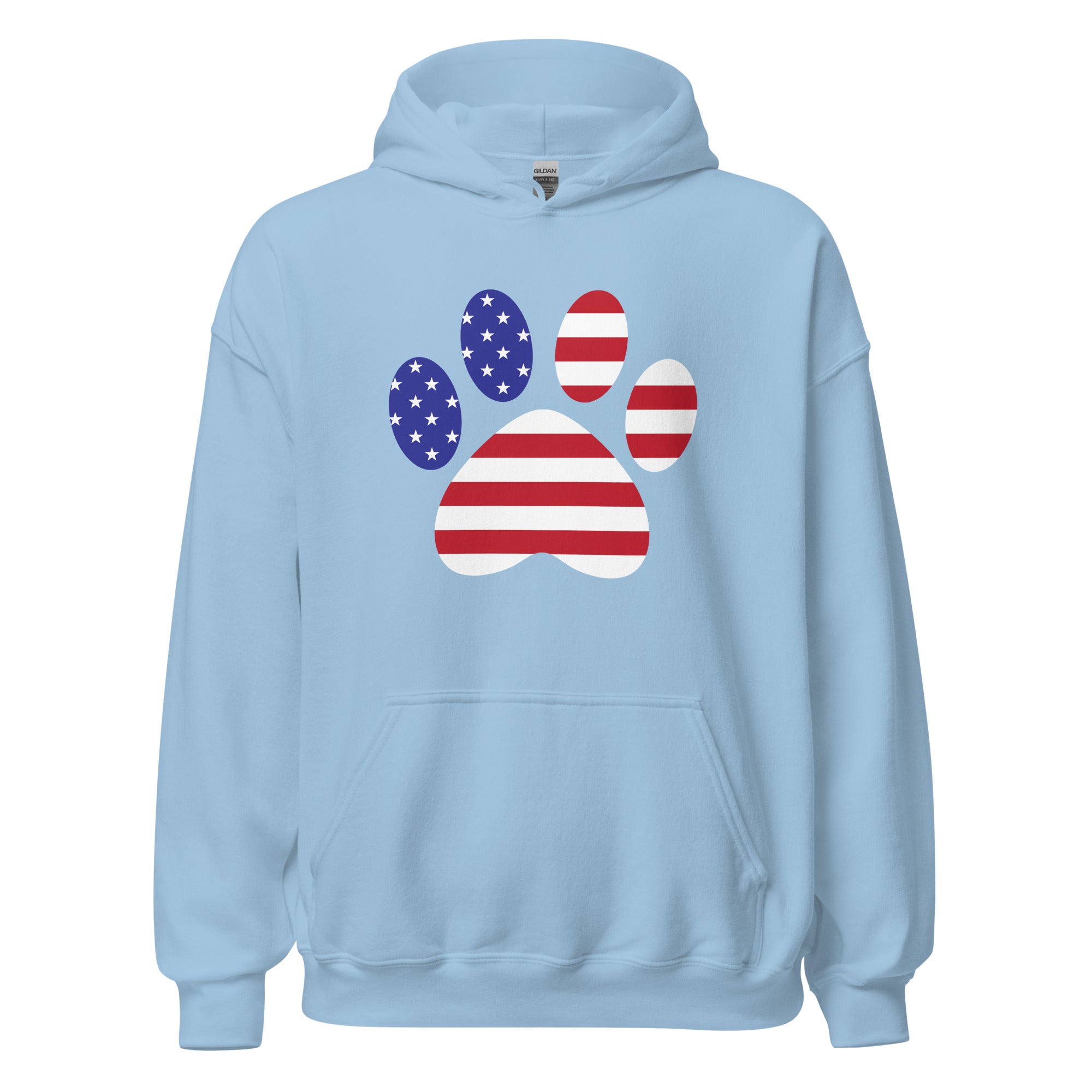 Patriotic Paw Print Hoodie、mySite、camillekostekn