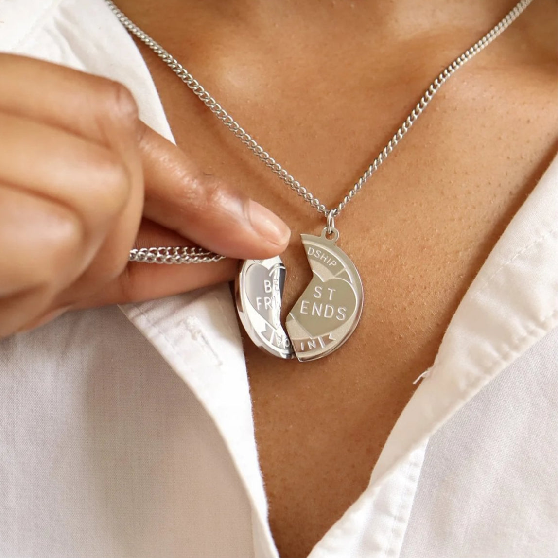 Stainless Steel Best Friend Break Apart Friendship Necklace / SBB0098、mySite、dreamappss