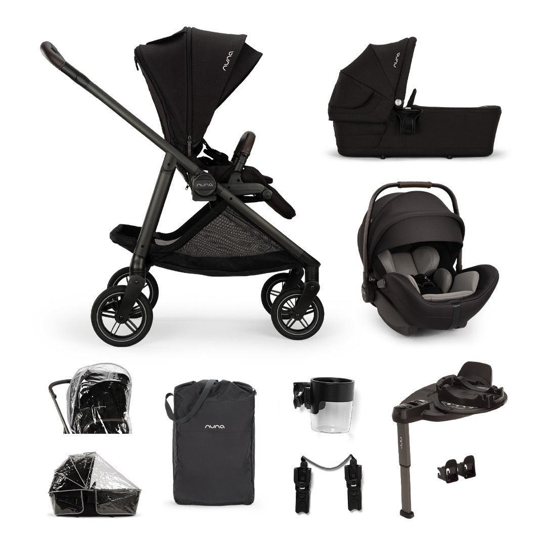  Nuna SWIV Stroller with ARRA FLEX & BASE CURV Travel System Bundle - Caviar、mySite、merchandisen