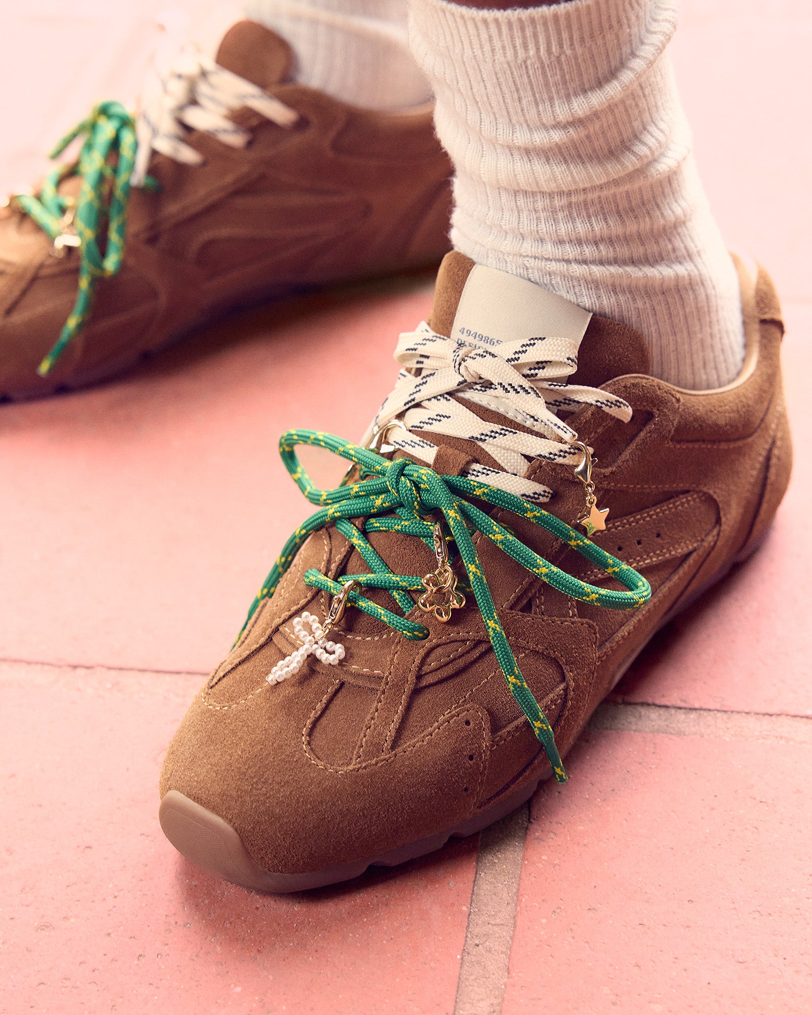 SHOE LACES AND CHARMS LACE WHITE、mySite、gtrtttuynbv