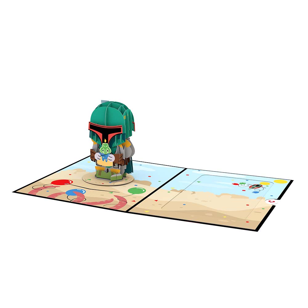 Star Wars™ Boba Fett™ Bounty-ful Birthday Card with Pop-Up Gift、mySite、solidvoid