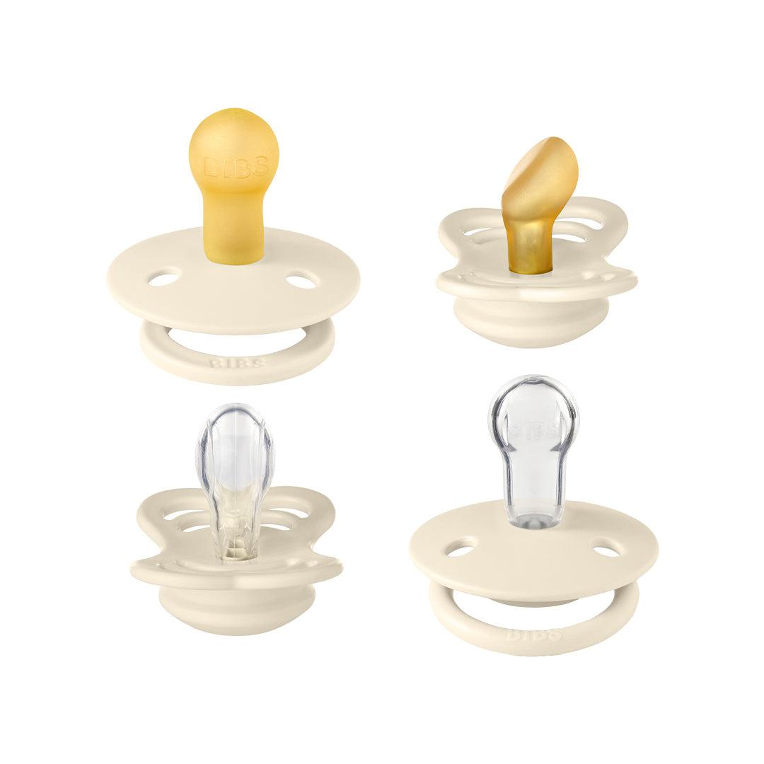  BIBS Try-It Mixed Pacifier Collection - Ivory - 4 Pack、mySite、merchandisen