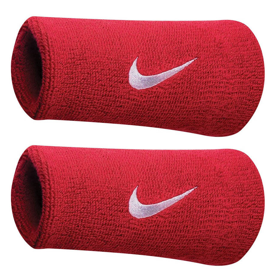 Nike Swoosh Doublewide Wristband (Red/White)