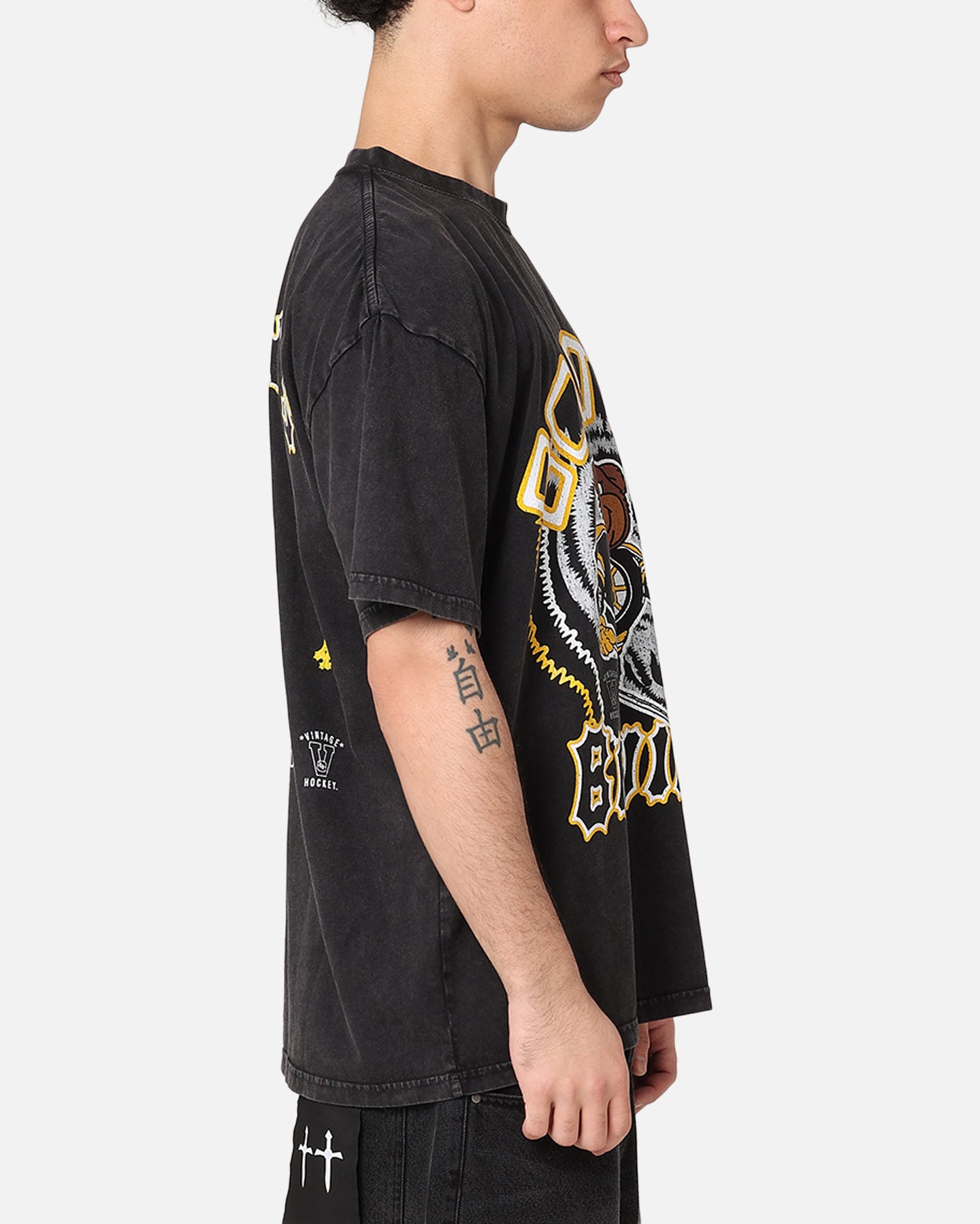 Culture Kings Boston Bruins Blades Heavy T-Shirt Black Acidwash、mySite、zt4zffjzw