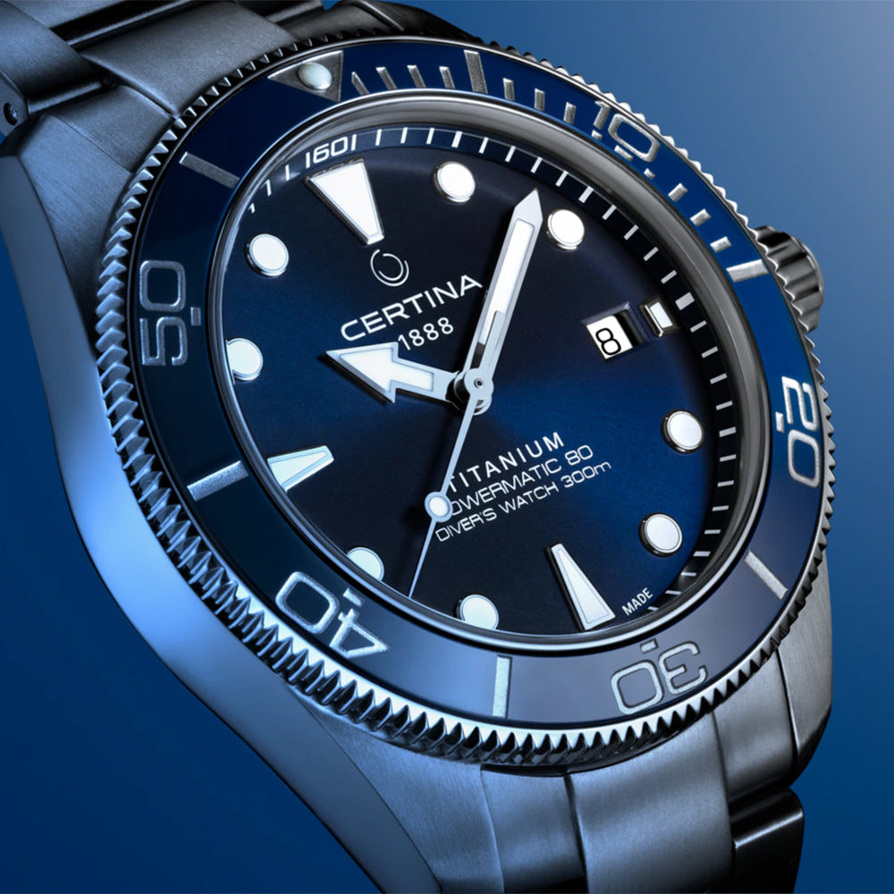 DS Action Diver Titanium 40.5mm - Blue on Bracelet、mySite、botmansion