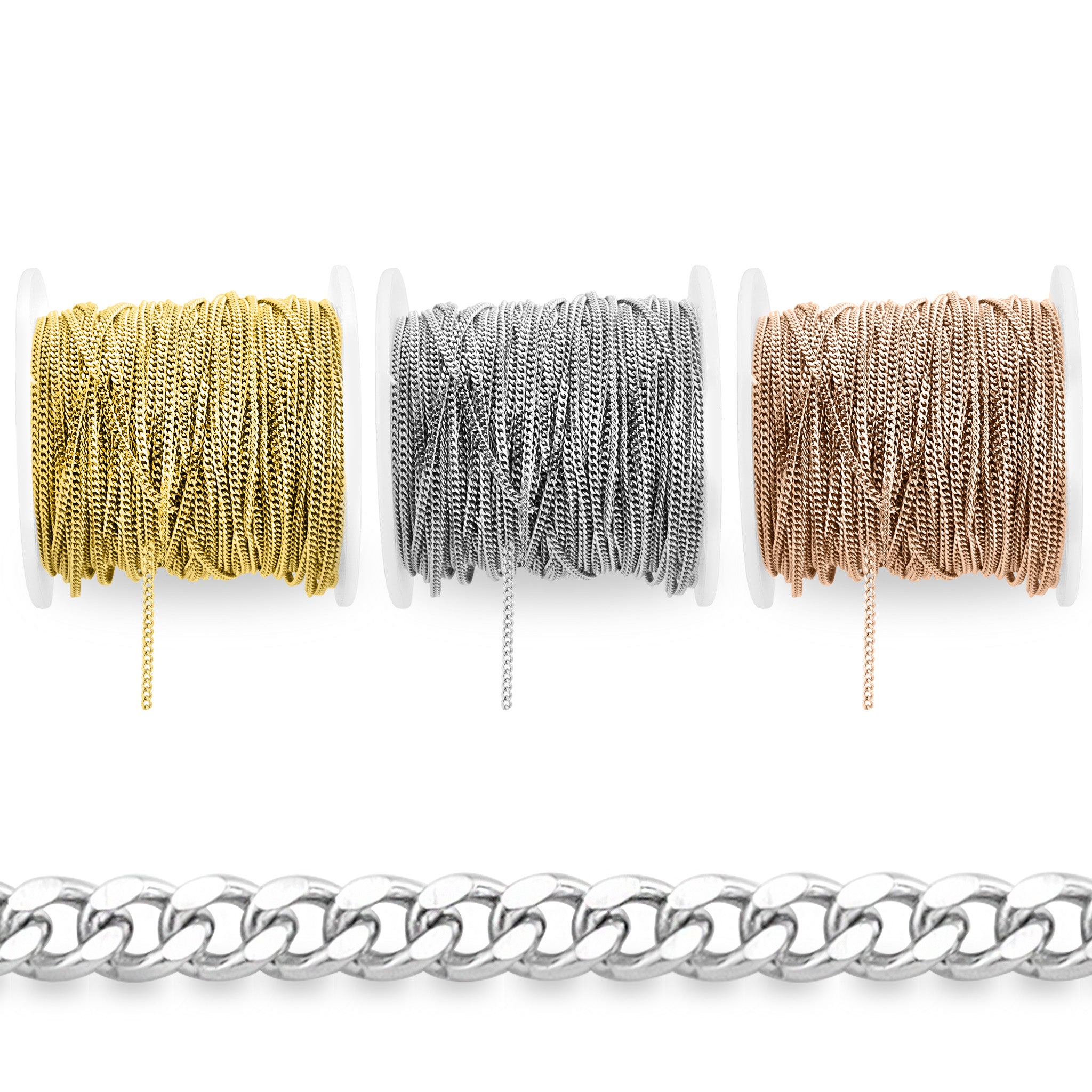 Stainless Steel 1.7mm Diamond Cut Curb Chain Chain 164' Spool 50 meter / SPL0004、mySite、dreamappss