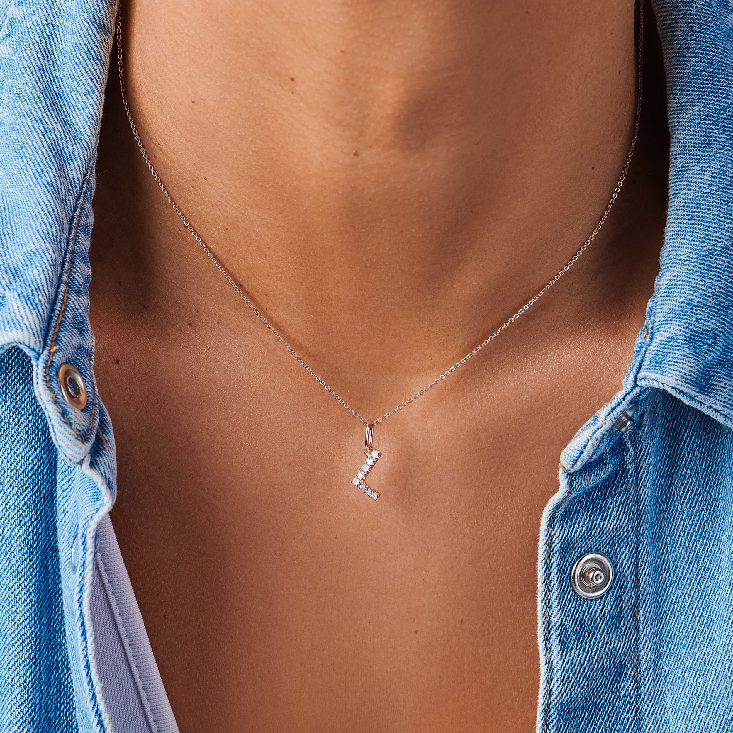 Moonstone Necklace - Alphabet、mySite、hinf8tx79