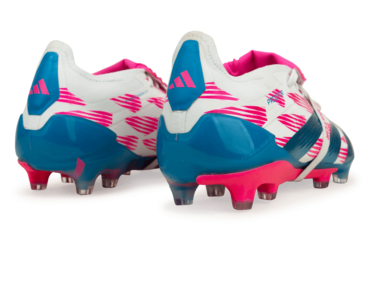 adidas Men's Predator Elite Foldover Tongue FG White/Blue/Pink、mySite、noshort