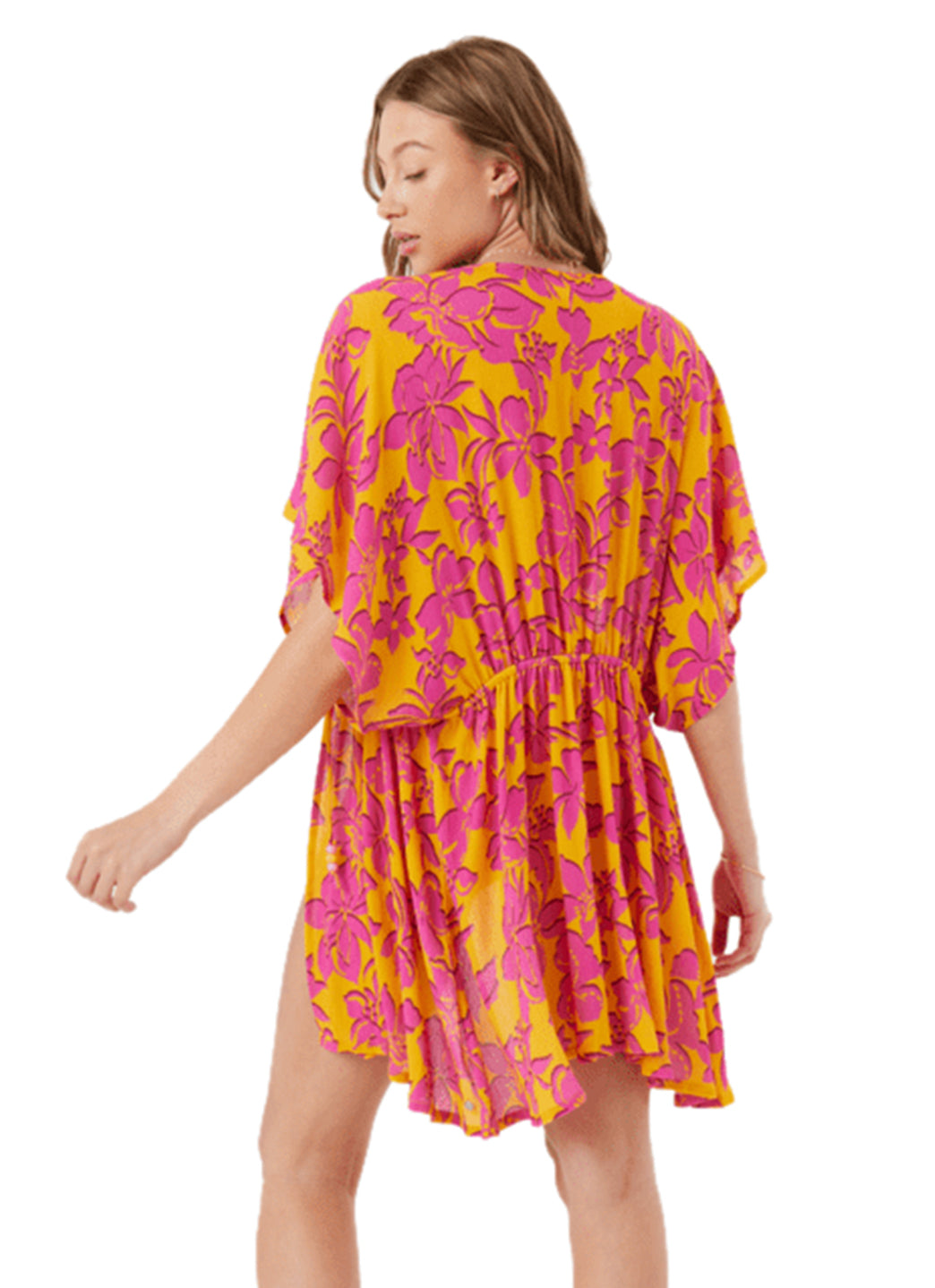 Roxy Women's Island Time Sun Kissed Kimono Cover Up、mySite、noshort
