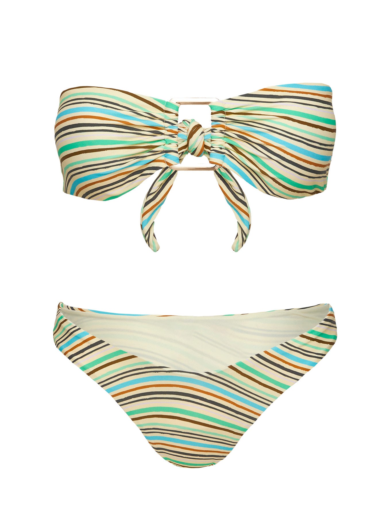 Calbira Cheeky Bikini Bottoms Green Stripe、mySite、solidvoid