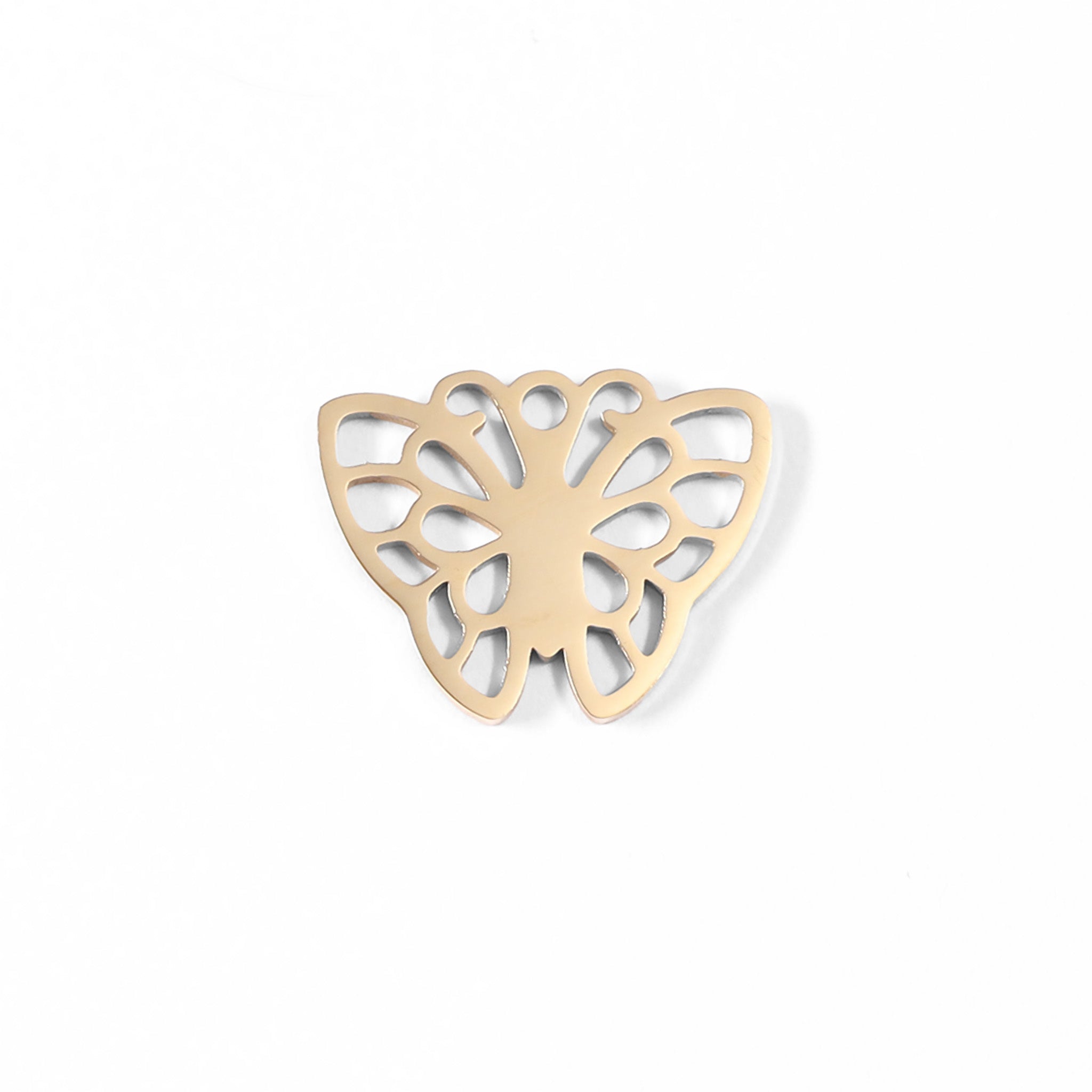18K Gold PVD Stainless Steel Butterfly Charm / PDL0083、mySite、dreamappss