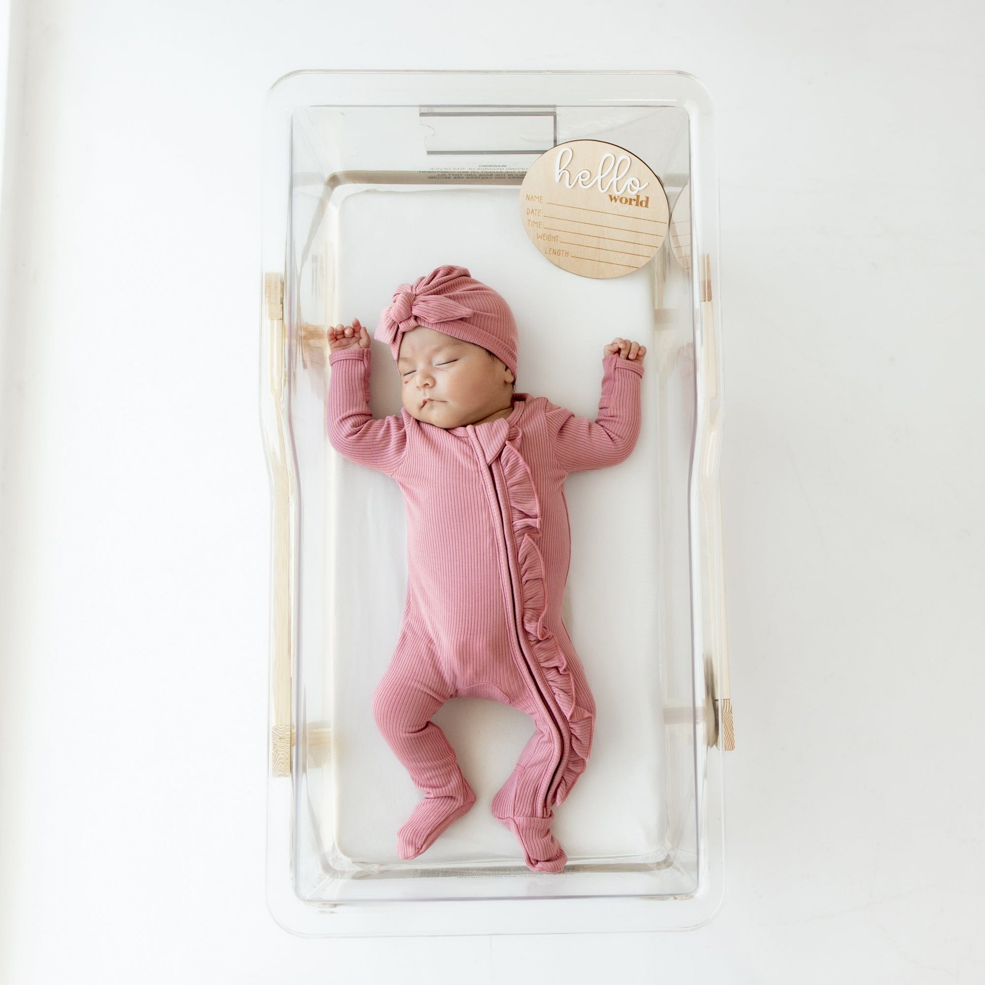  Ribbed Ruffle Zipper Footie in Apple Blossom、mySite、layawaytickets