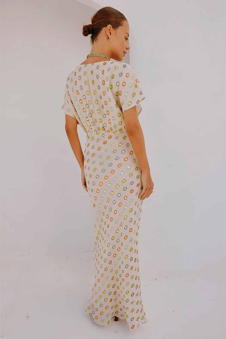 Cream Multi Foil Elodie Dress、mySite、solidvoid