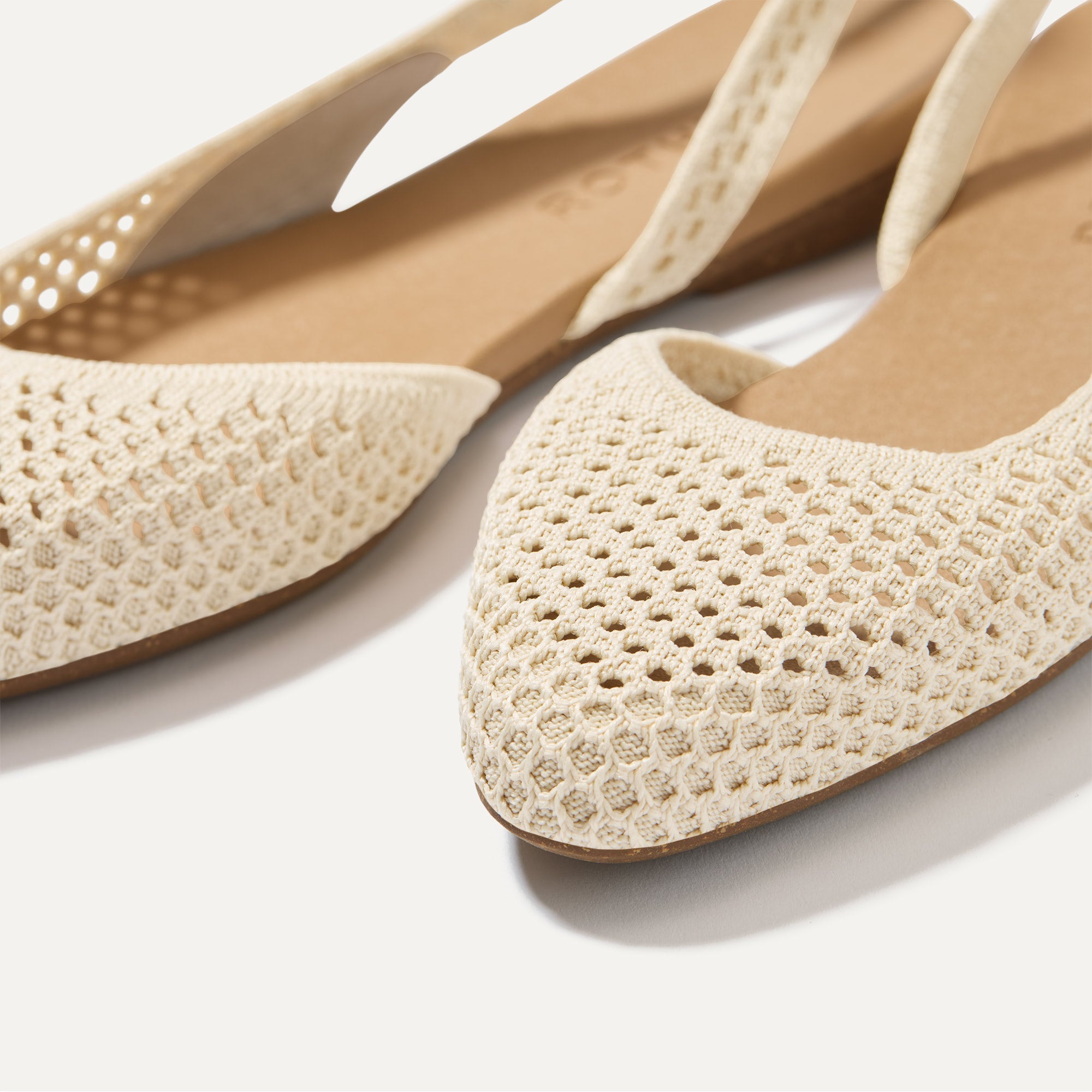  The Almond Slingback - Off White Mesh、mySite、preschool7hills