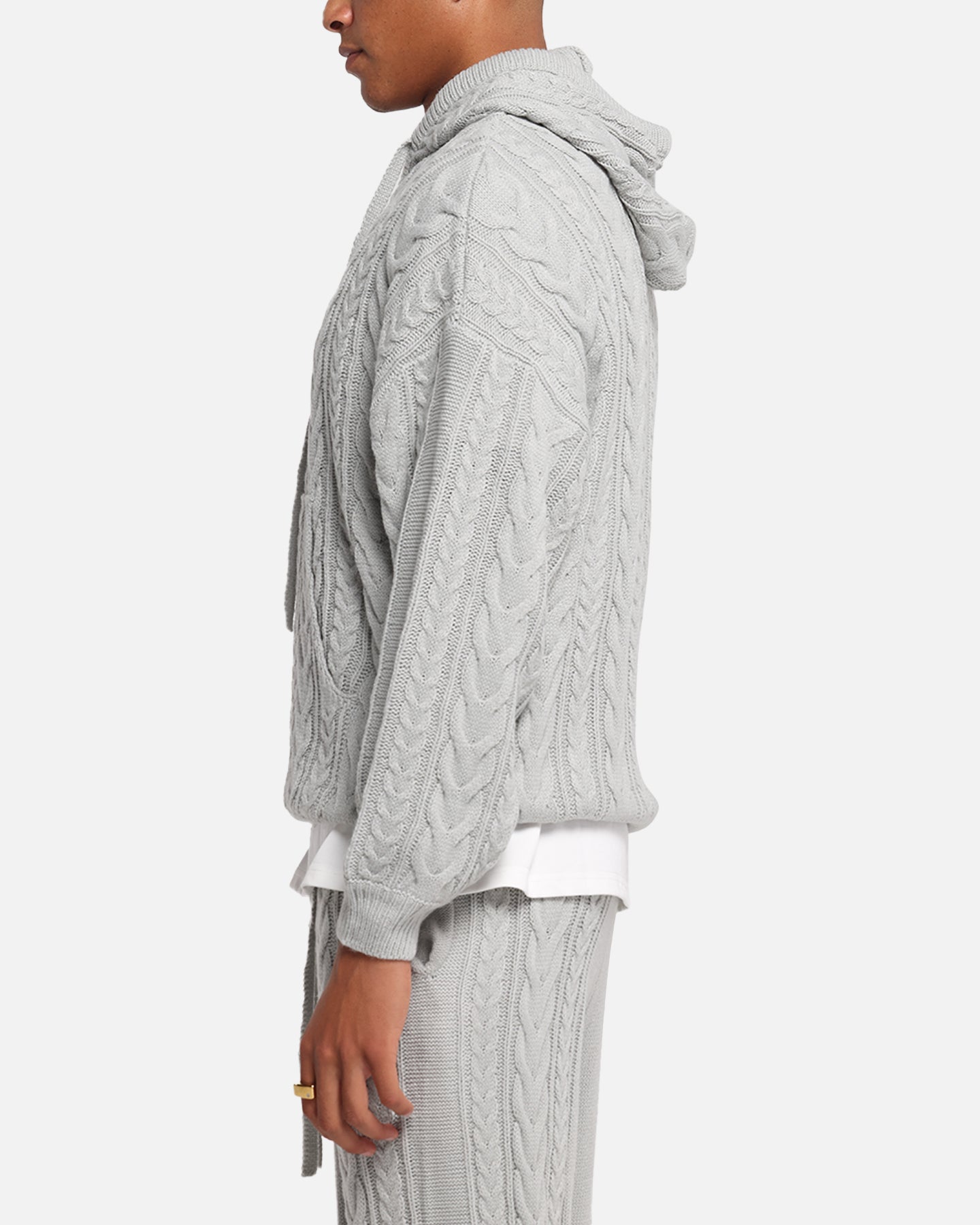 XXIII Lakes Knitted Hoodie Grey、mySite、zt4zffjzw