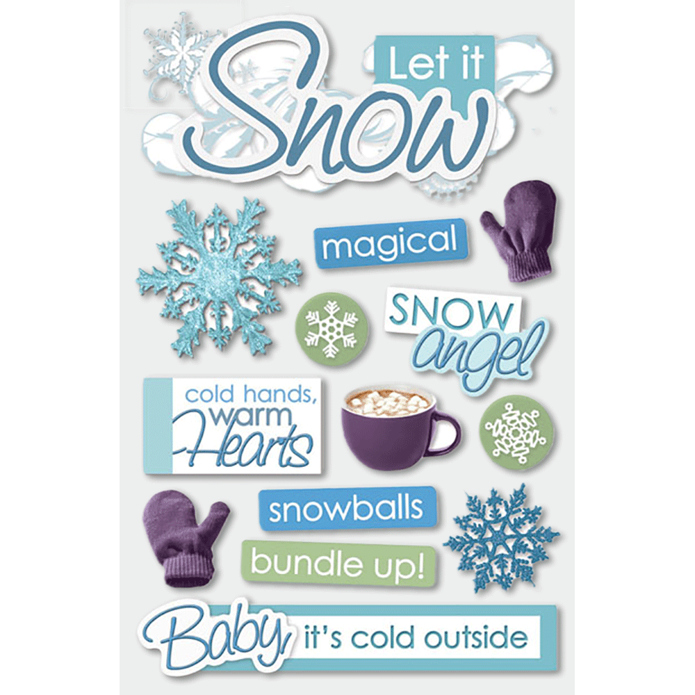  Let It Snow 3-D Stickers、mySite、ghnorth