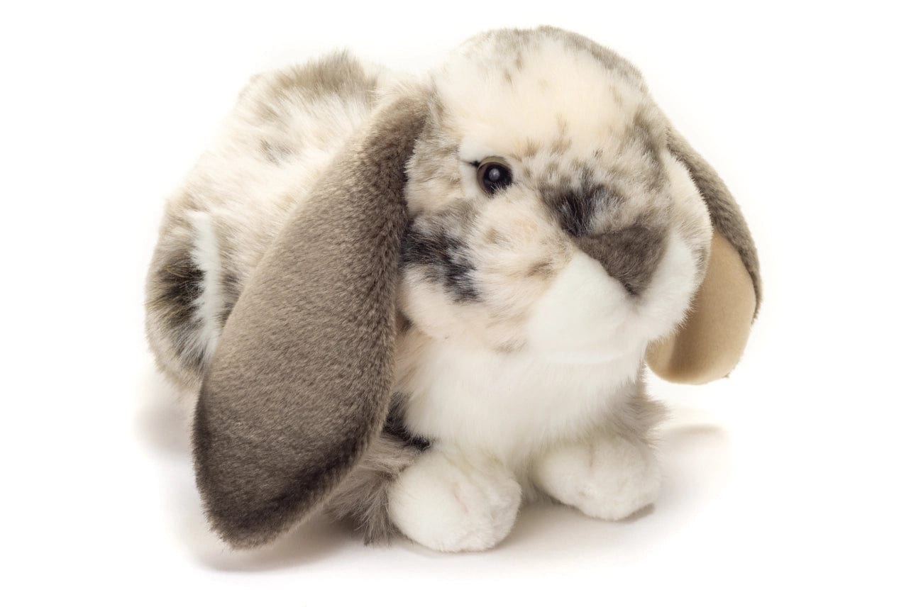 Grey and White Floppy Earred Bunny Large Teddy Herman、mySite、g9winljtr