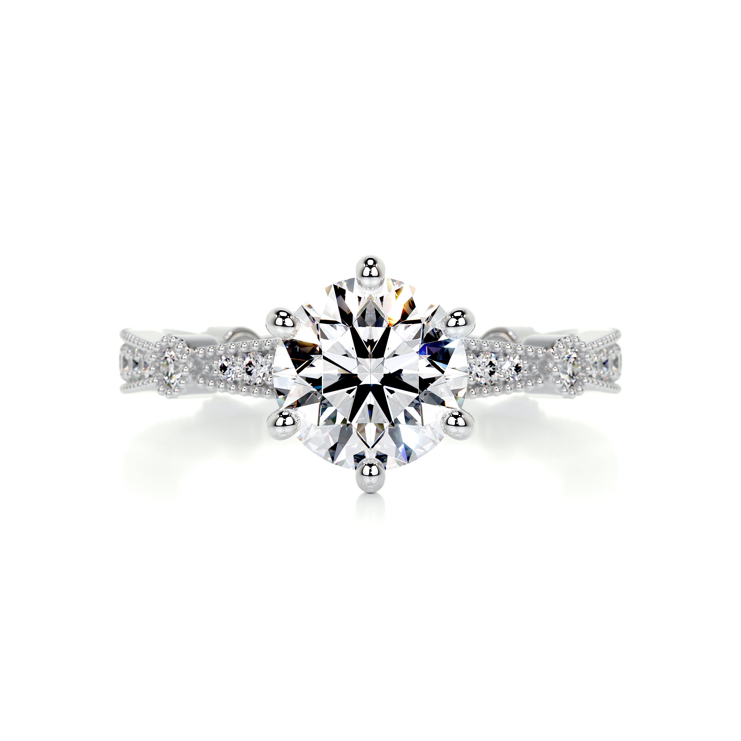 Amelia Diamond Engagement Ring - 18K White Gold、mySite、hinf8tx79