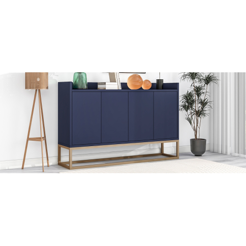 TREXM Modern Sideboard Elegant Buffet Cabinet with Large Storage Space for Dining Room, Entryway (Navy)、、casual