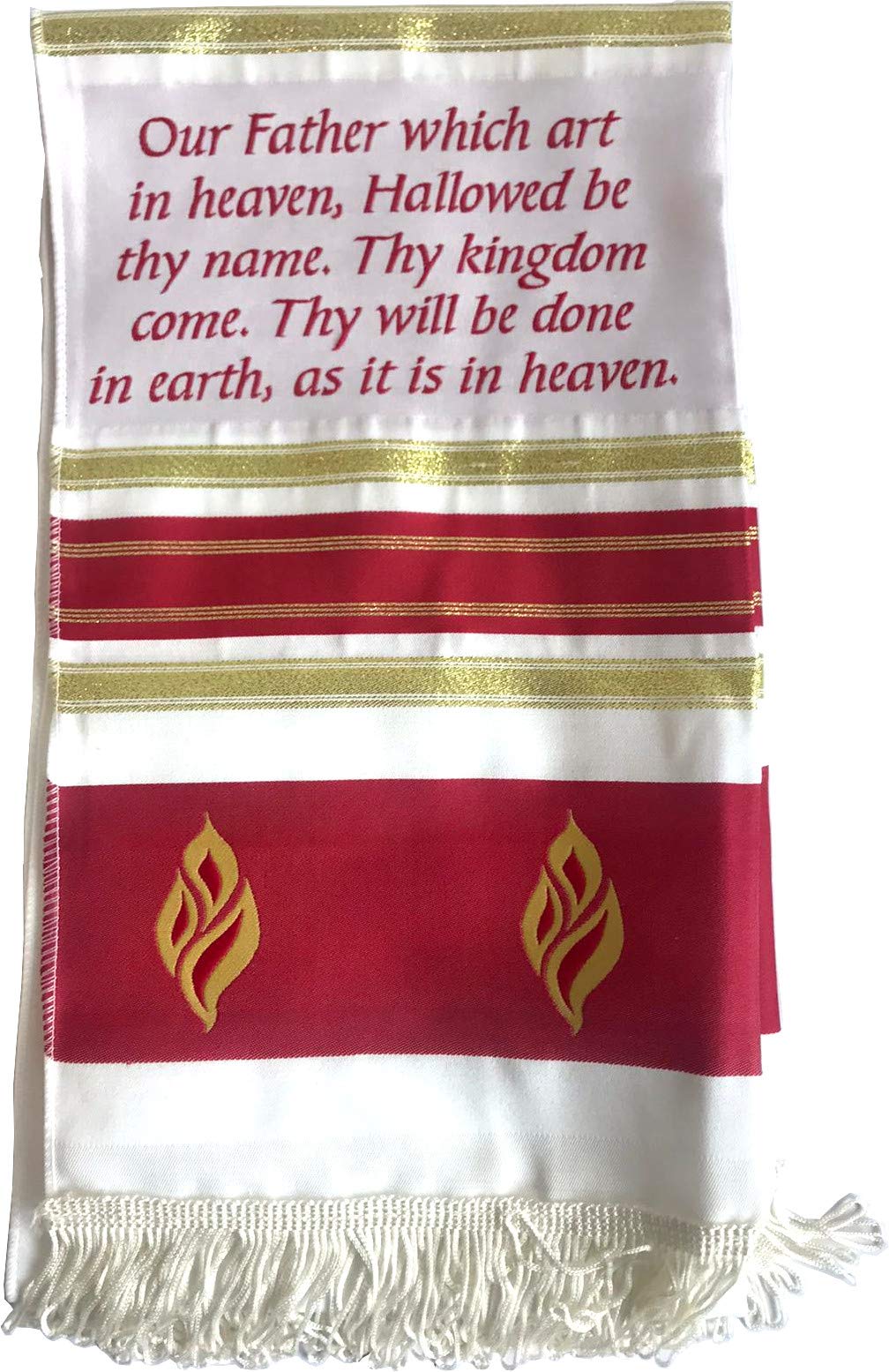  Holy Land Market Lord prayer head Holy Spirit tongues of fire prayer scarf 60 x 16 Inches、mySite、elrpsem3k