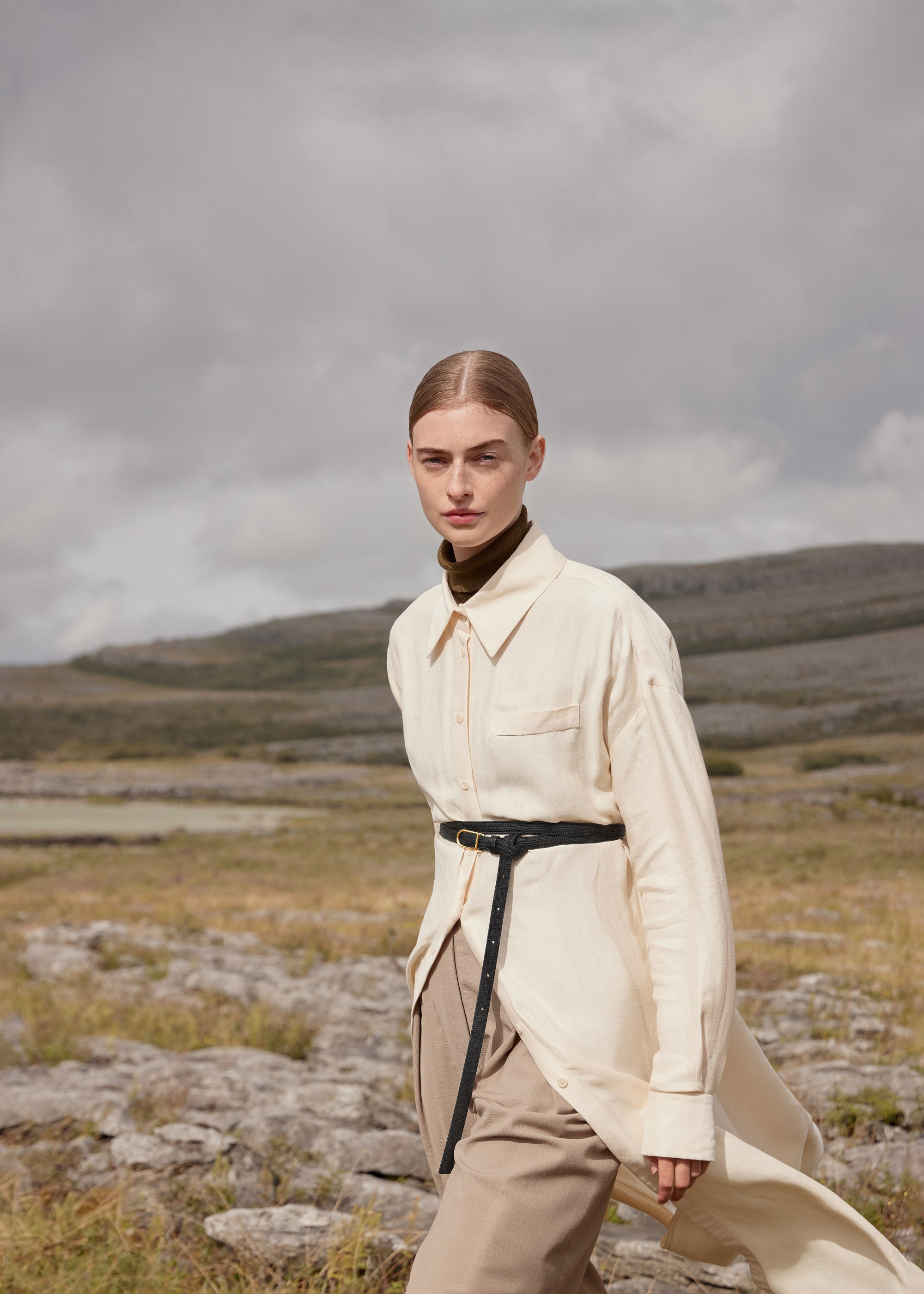 Ceinture Fine Umi - Noir L茅zard、mySite、camillekostekn