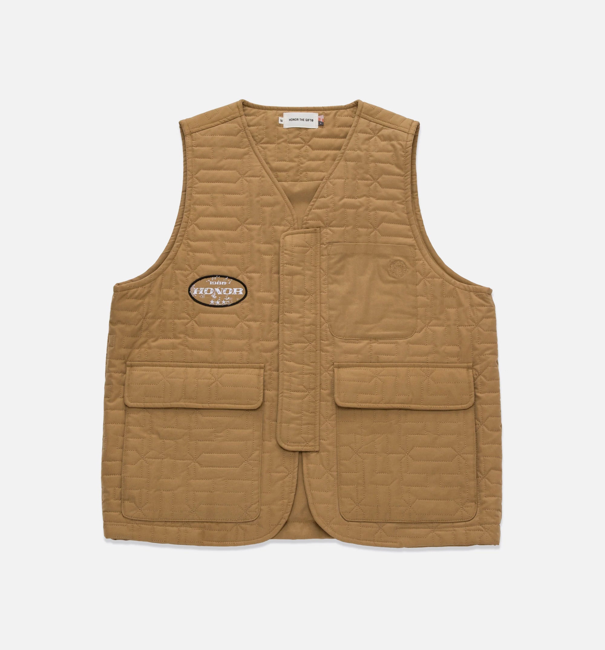 HTG Quilted Mens Vest - Brown、mySite、dreamappss