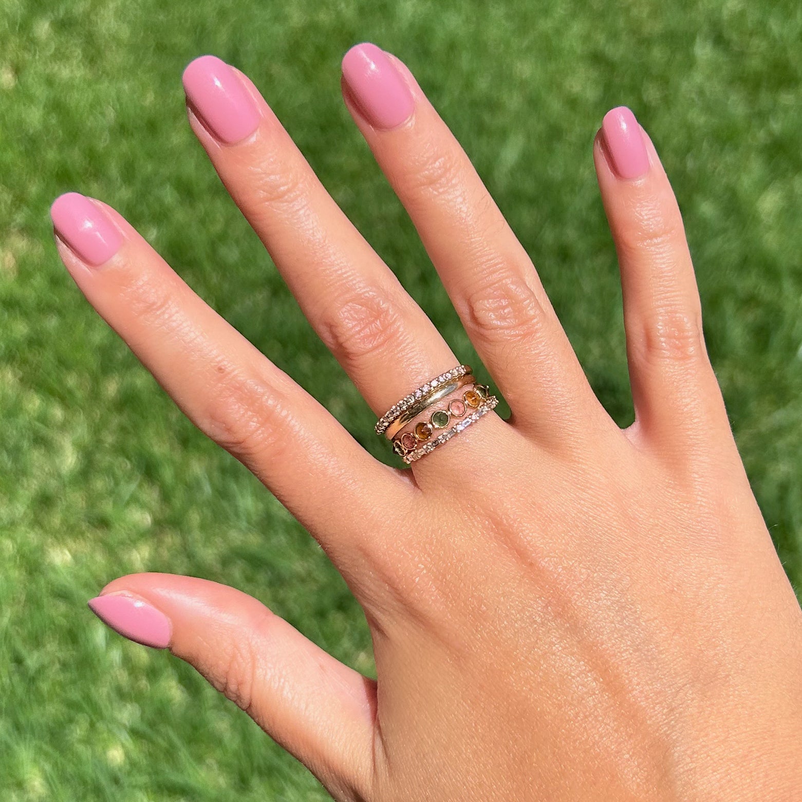 World Lit - Press-On | Extra Short | Round、mySite、solidvoid