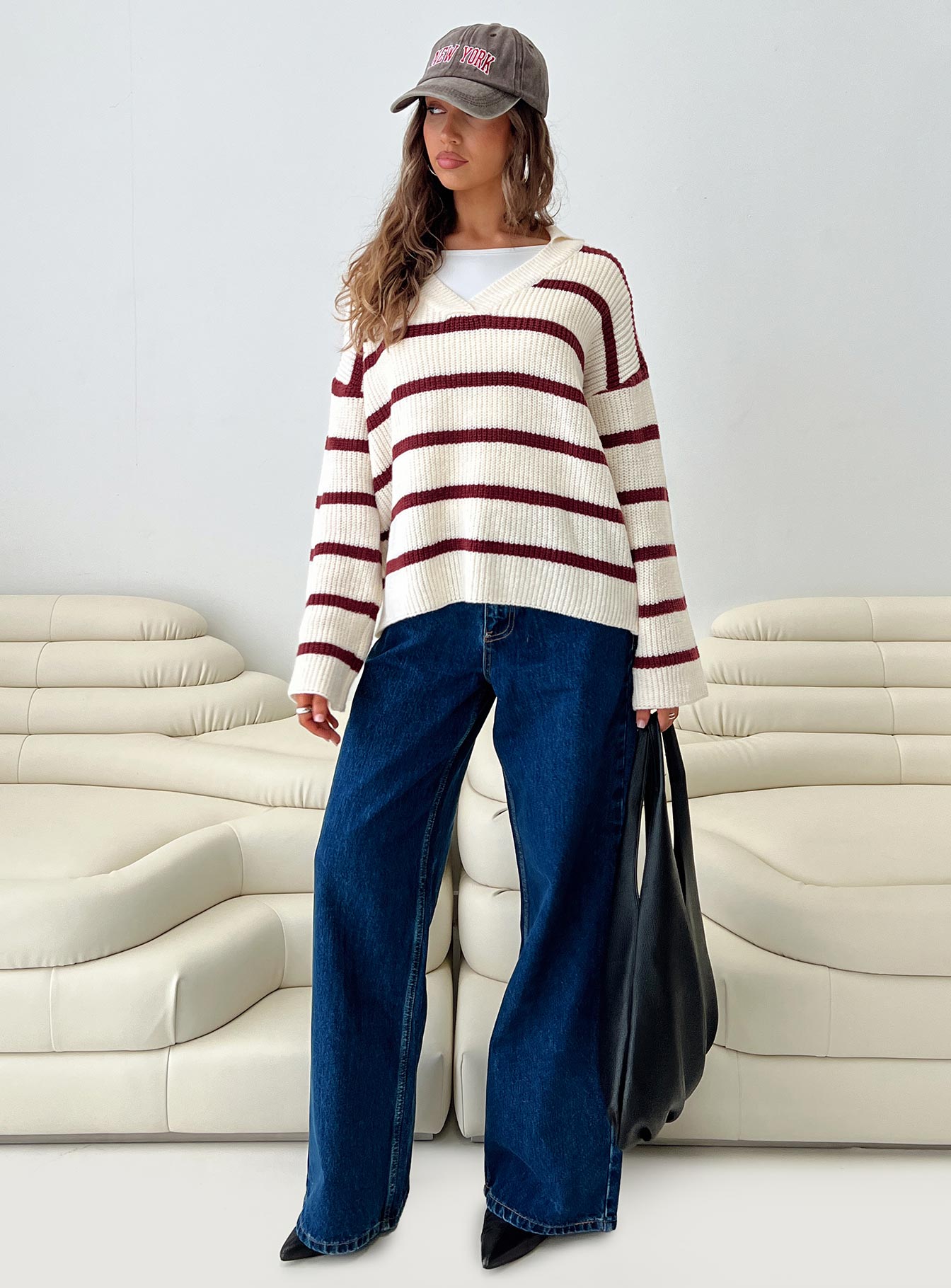 Forte Knit Sweater Red / Cream、mySite、solidvoid