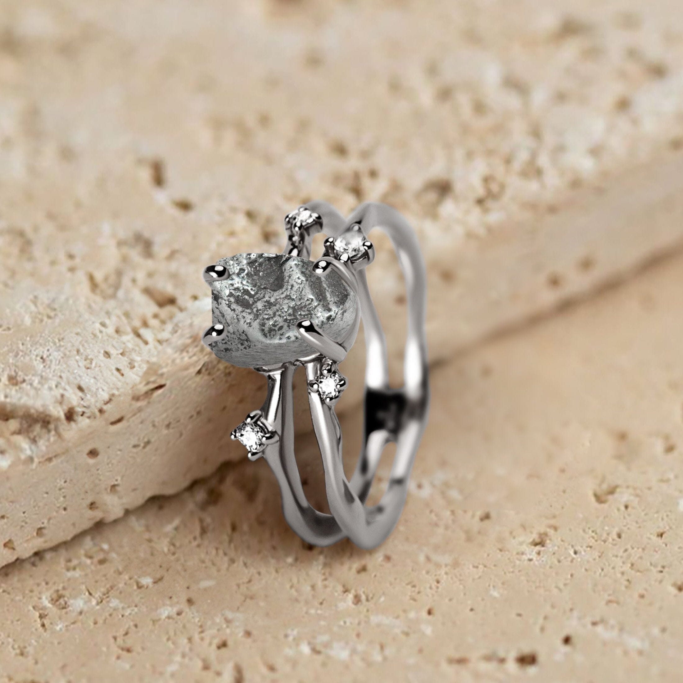 Raw Crystal Ring - Flow Meteorite、mySite、hinf8tx79