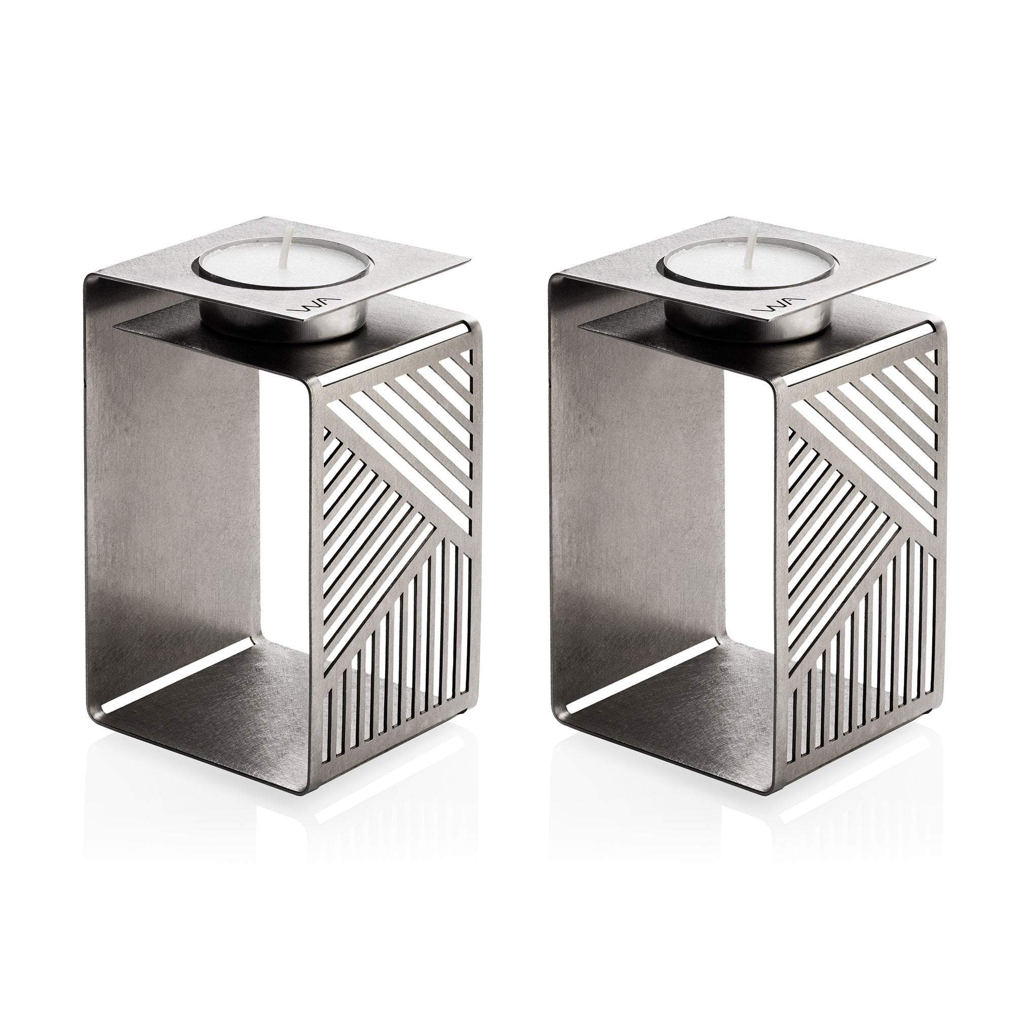 Karl Shabbat Candlesticks Set by Studio Wallaby - Steel、mySite、topwebapps