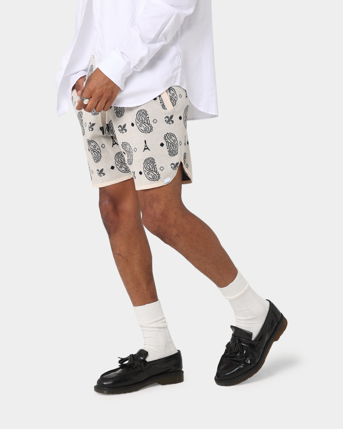 Carre Big Bandana Knitted Shorts Off White、mySite、zt4zffjzw
