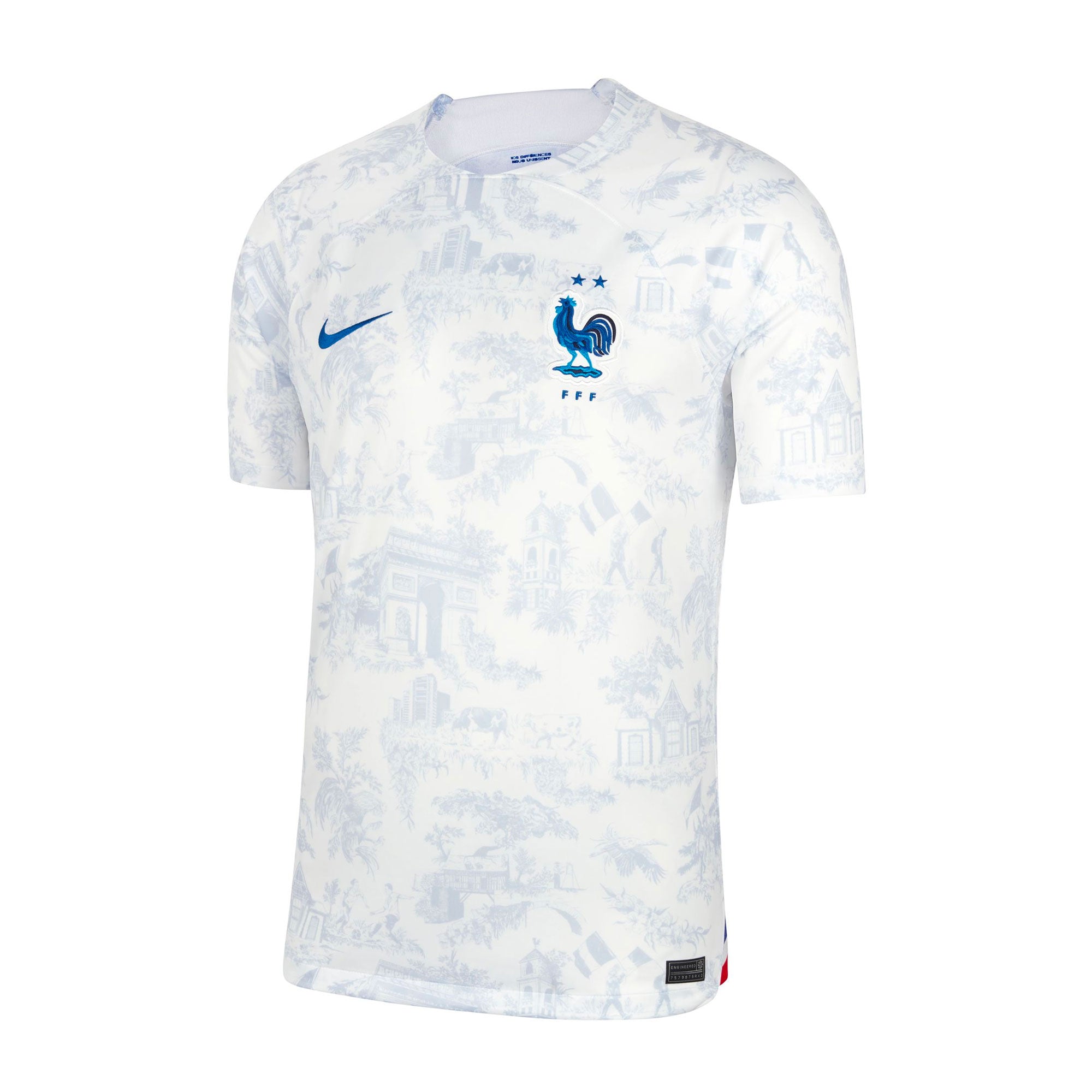 Nike Men's France 2022/23 Away Jersey White/Game Royal、mySite、noshort