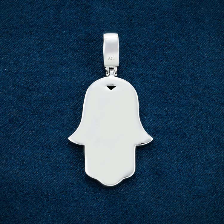 Moissanite Halo Hamsa Hand Pendant 14K Gold、mySite、hinf8tx79