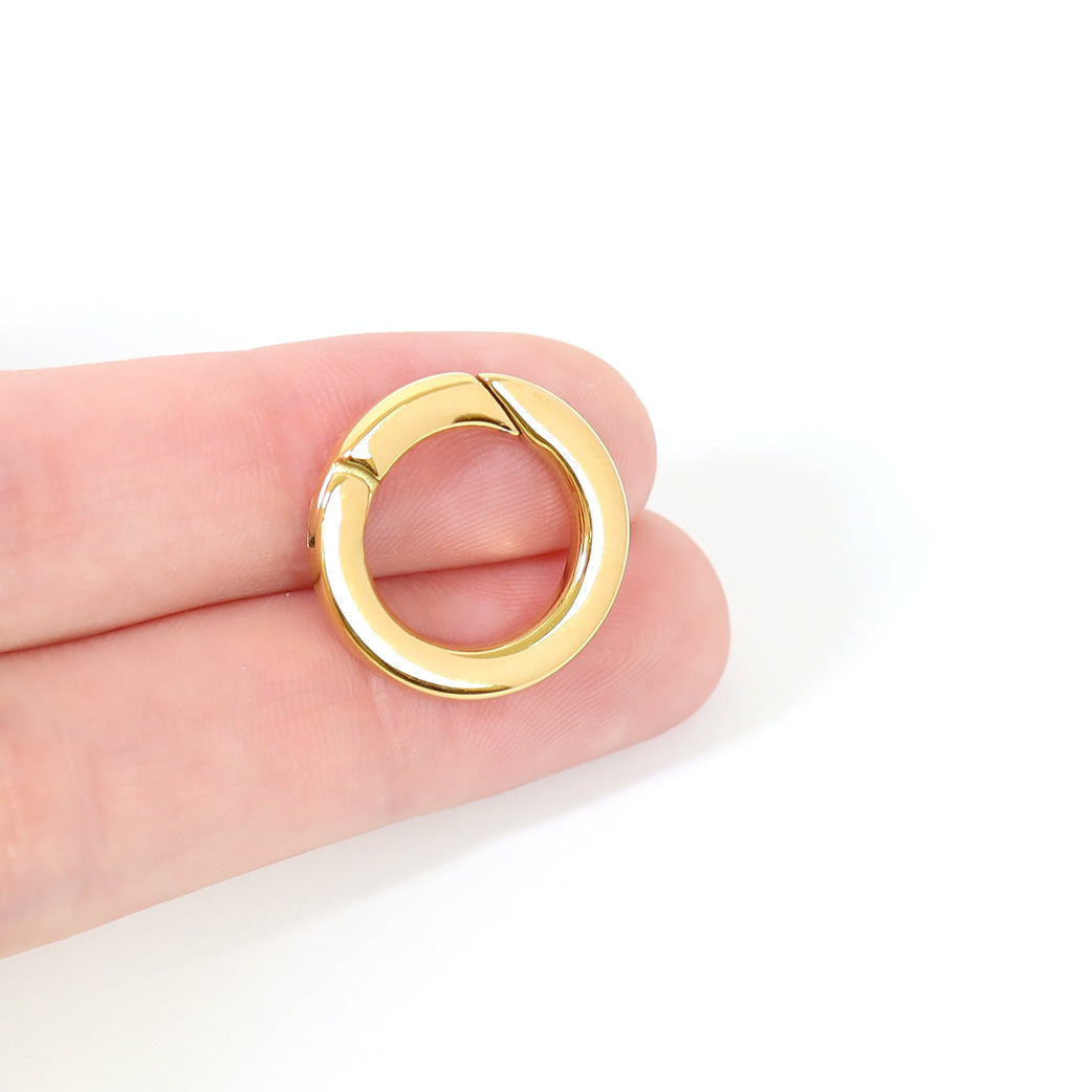 18K Gold PVD Stainless Steel Circle Carabiner / ENC0036、mySite、dreamappss