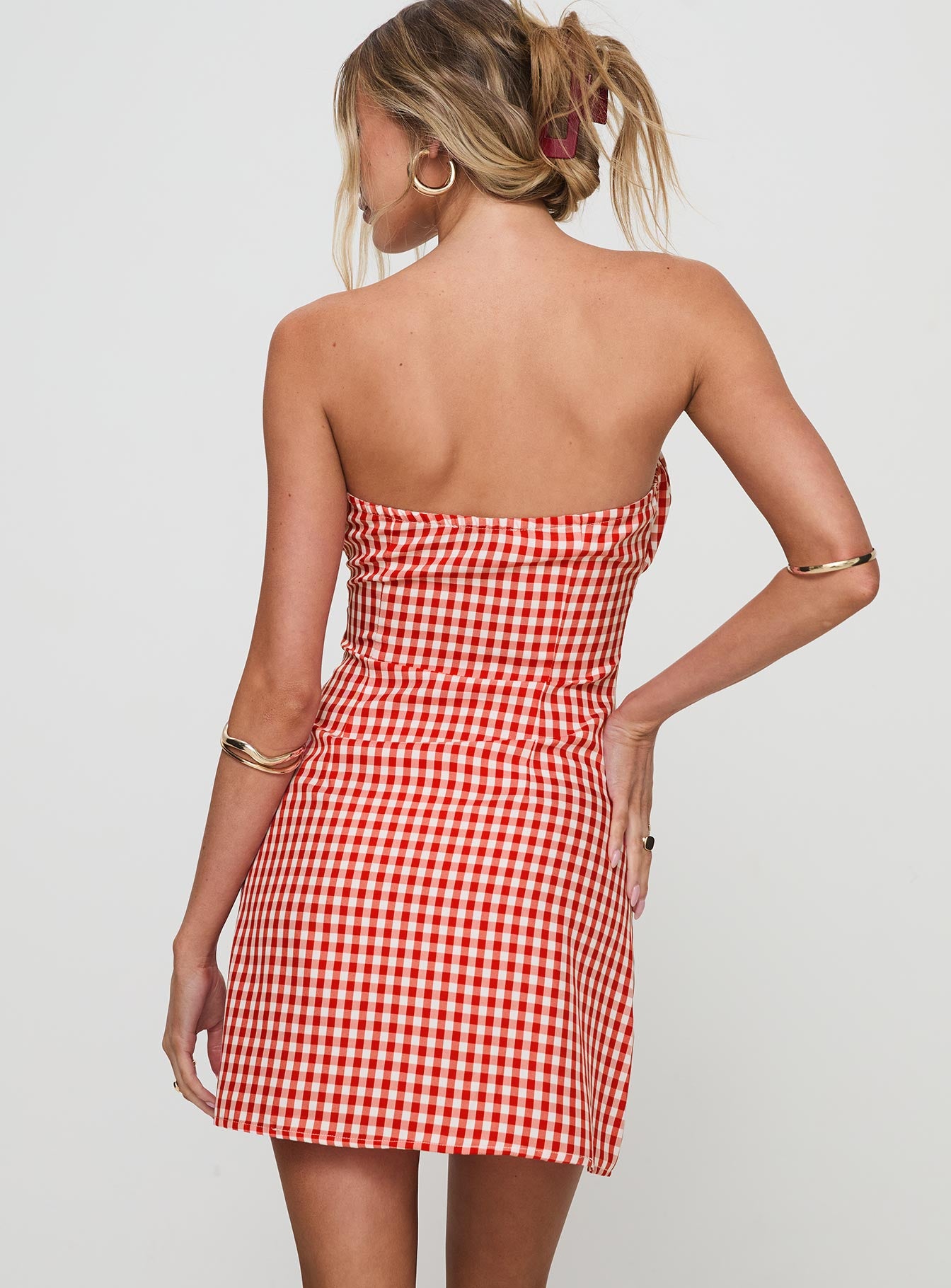 Double Date Mini Dress Red Gingham、mySite、solidvoid