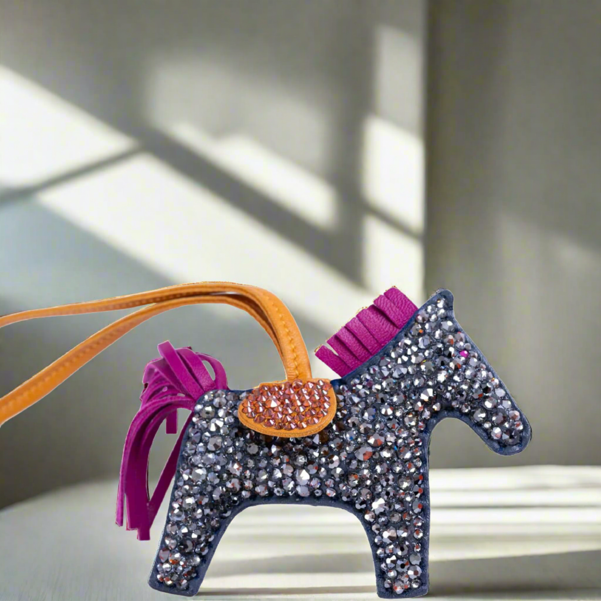 Hermès Rodeo Milo Grigri Light Gray Charm Custom Swarovski PM、mySite、garminoutage.com