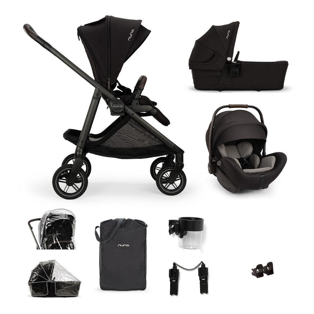  Nuna SWIV Stroller with ARRA FLEX & BASE CURV Travel System Bundle - Caviar、mySite、merchandisen