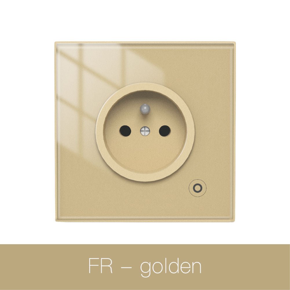 MOES ZigBee Smart Wall Socket Glass Panel Power Monitor Hub Required、mySite、fannypackpong