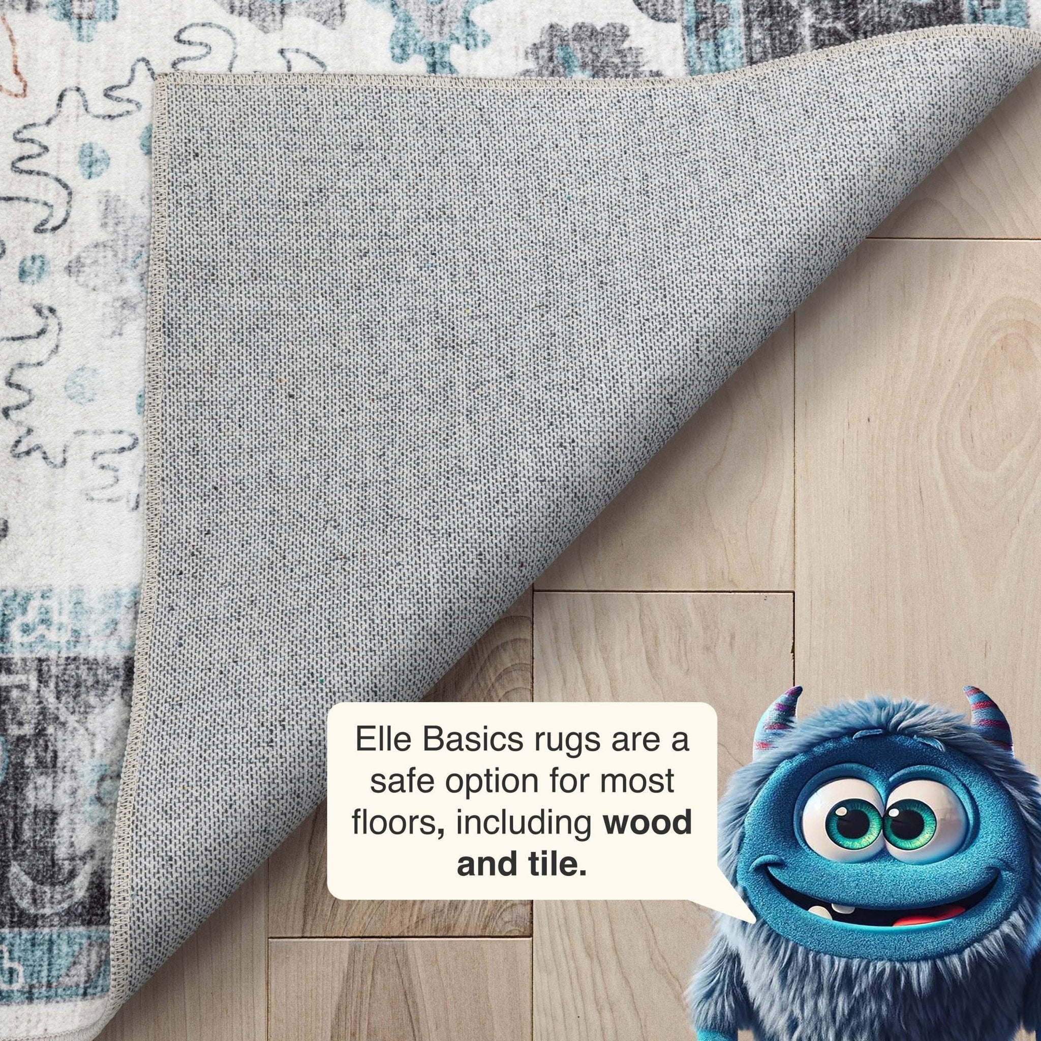 Elle Basics Gala Oriental Easy-Clean Washable Rug by Well Woven - Durable, Non-Slip, Low-Profile Design for Home Comfort、mySite、gigharbornorthrealestate