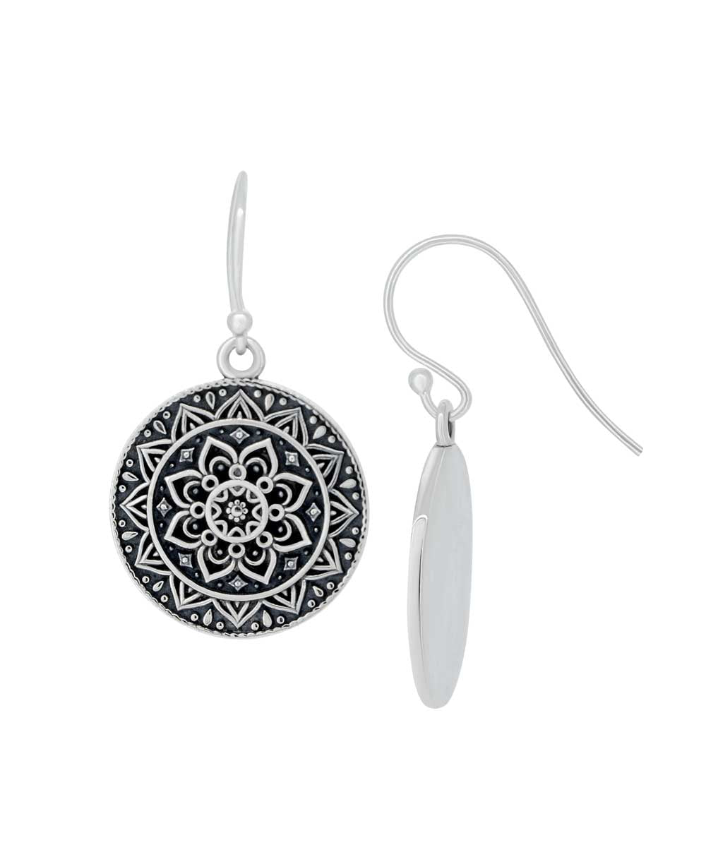 Sterling Silver Mandala Earrings、mySite、topwebapps