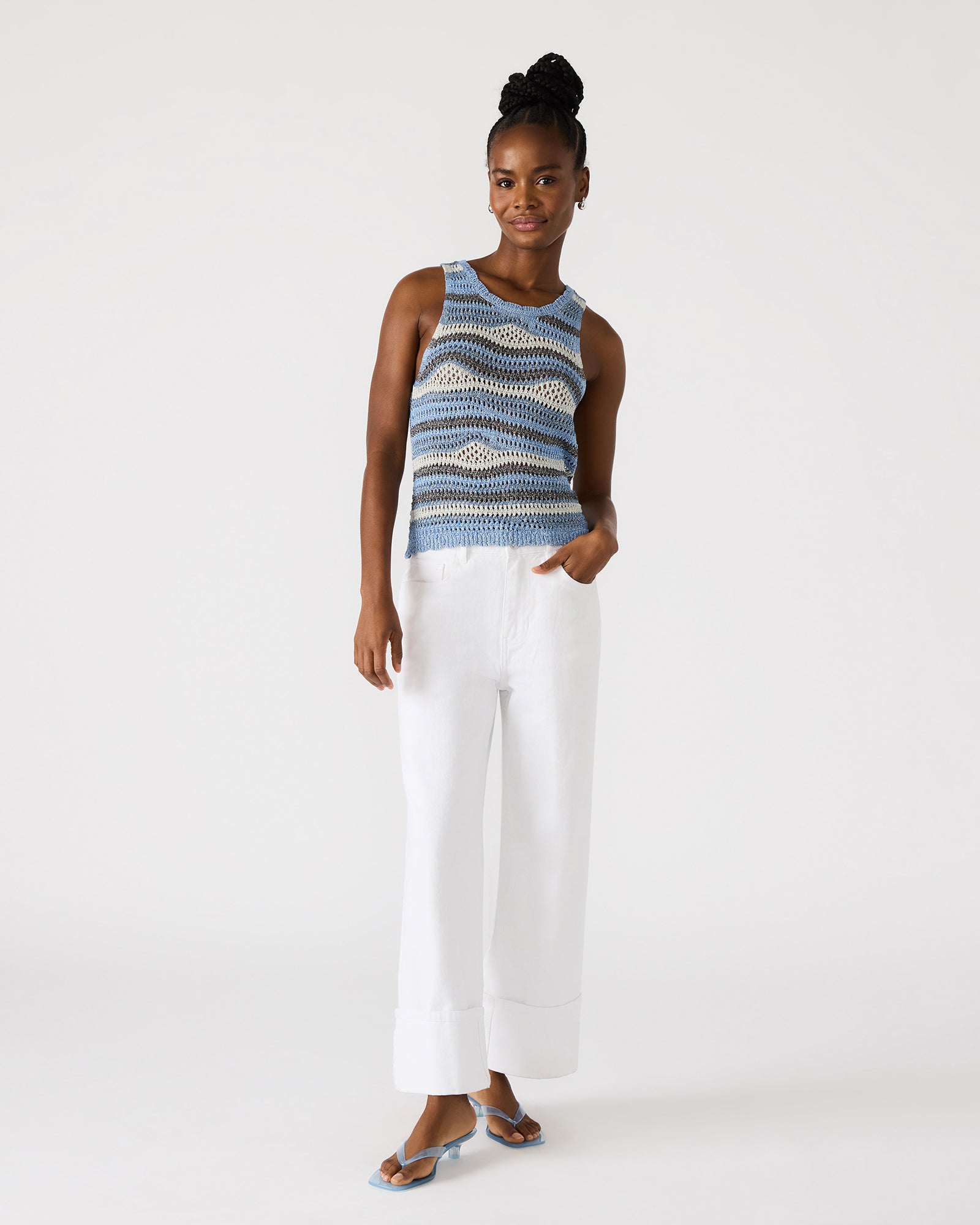 HANNAH TOP BLUE MULTI、mySite、gtrtttuynbv