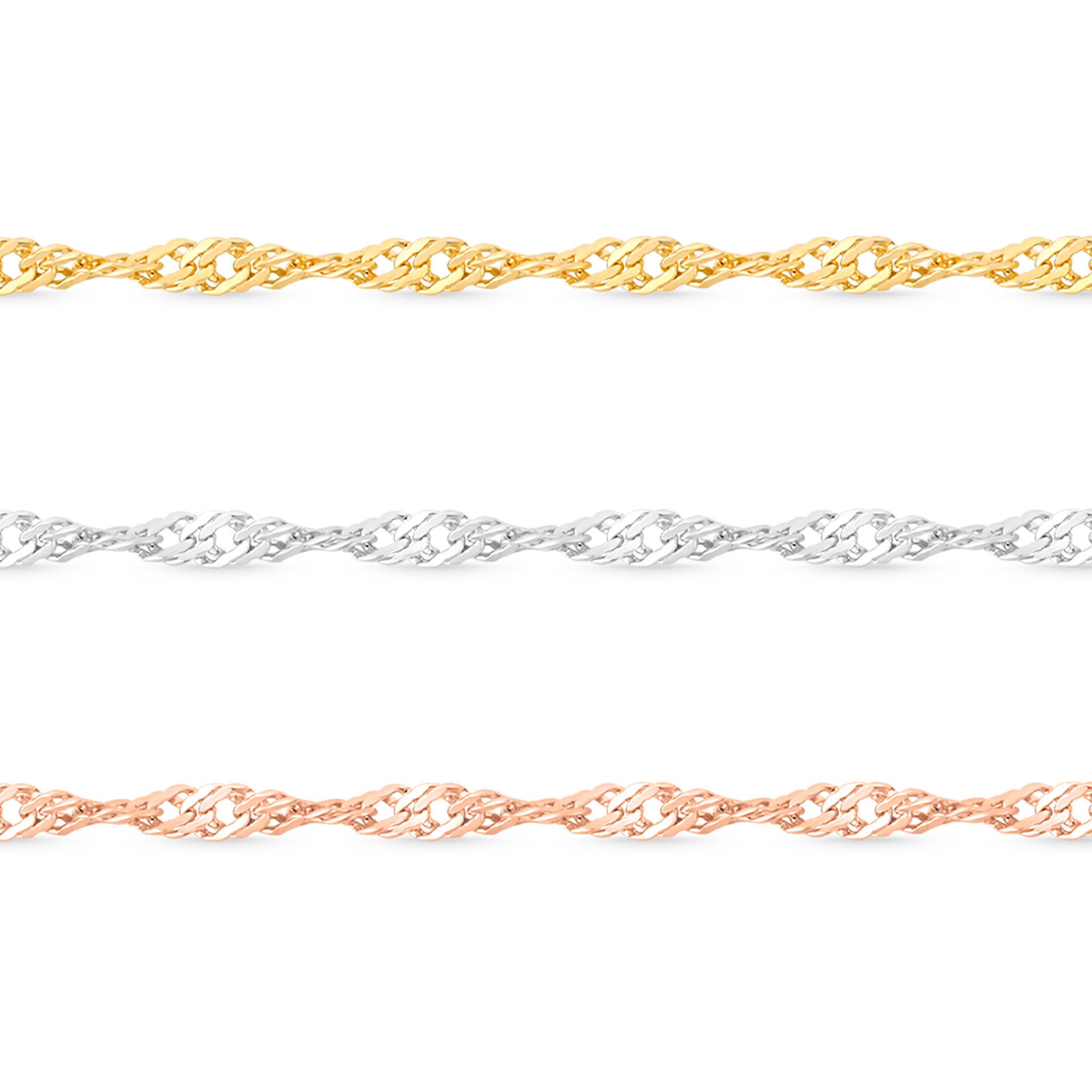 1.2 mm Singapore 14K Solid Gold Permanent Jewelry Chain - By the Inch / PMJ0008、mySite、dreamappss