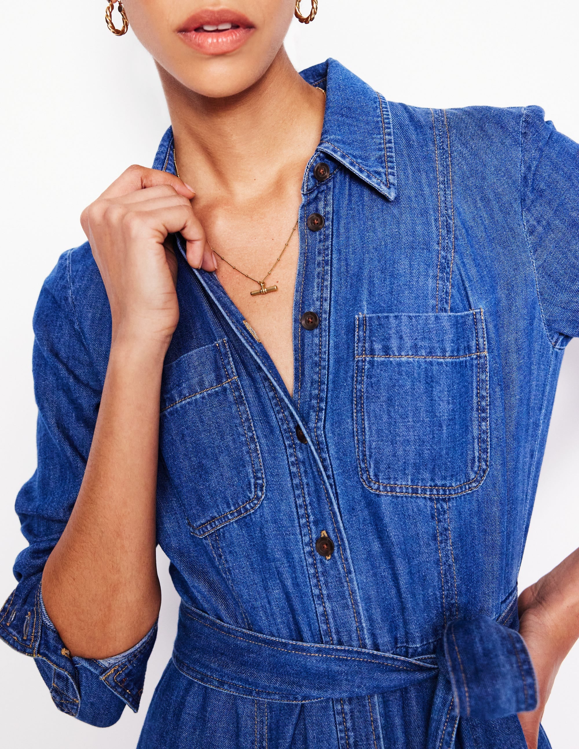  Fine T-Bar Pendant Necklace-Gold、mySite、ashleygrahame