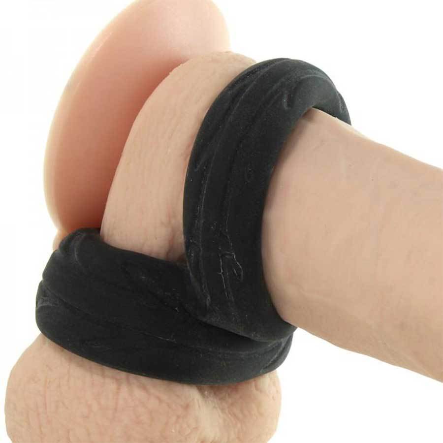 Cock Ring & Ball Stretcher Black Penis Enhancer by Perfect Fit Brand、mySite、bottomscart