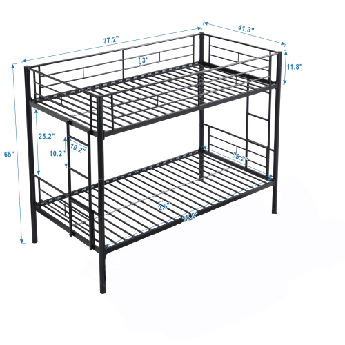 METAL BUNK BED SILVER、、casual