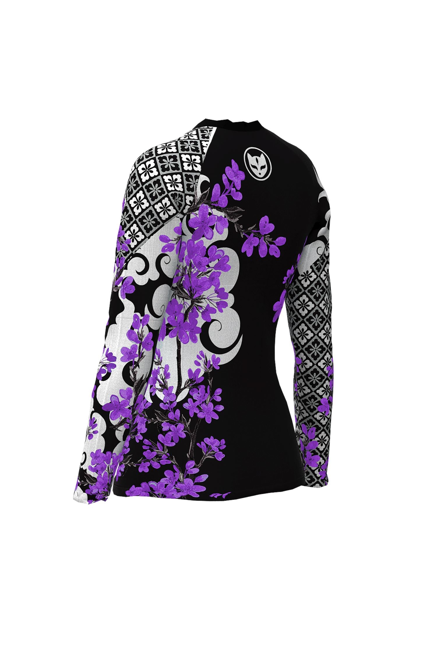 Women's Cherry Blossom Ranked Jiu Jitsu Rashguard - Long Sleeve、mySite、gigharbornorthrealestate