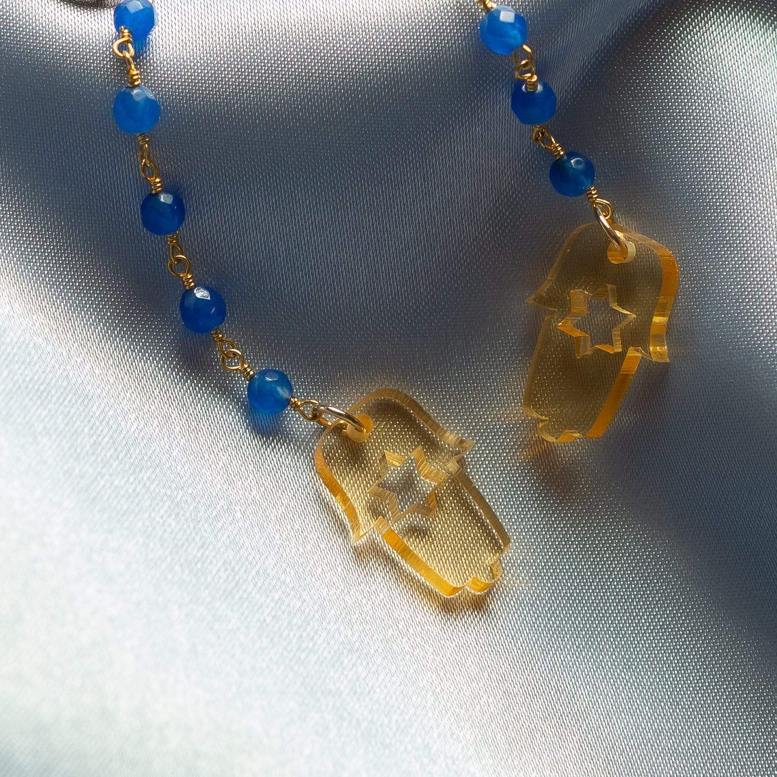 Dahliah Earrings - Blue and Nude、mySite、topwebapps