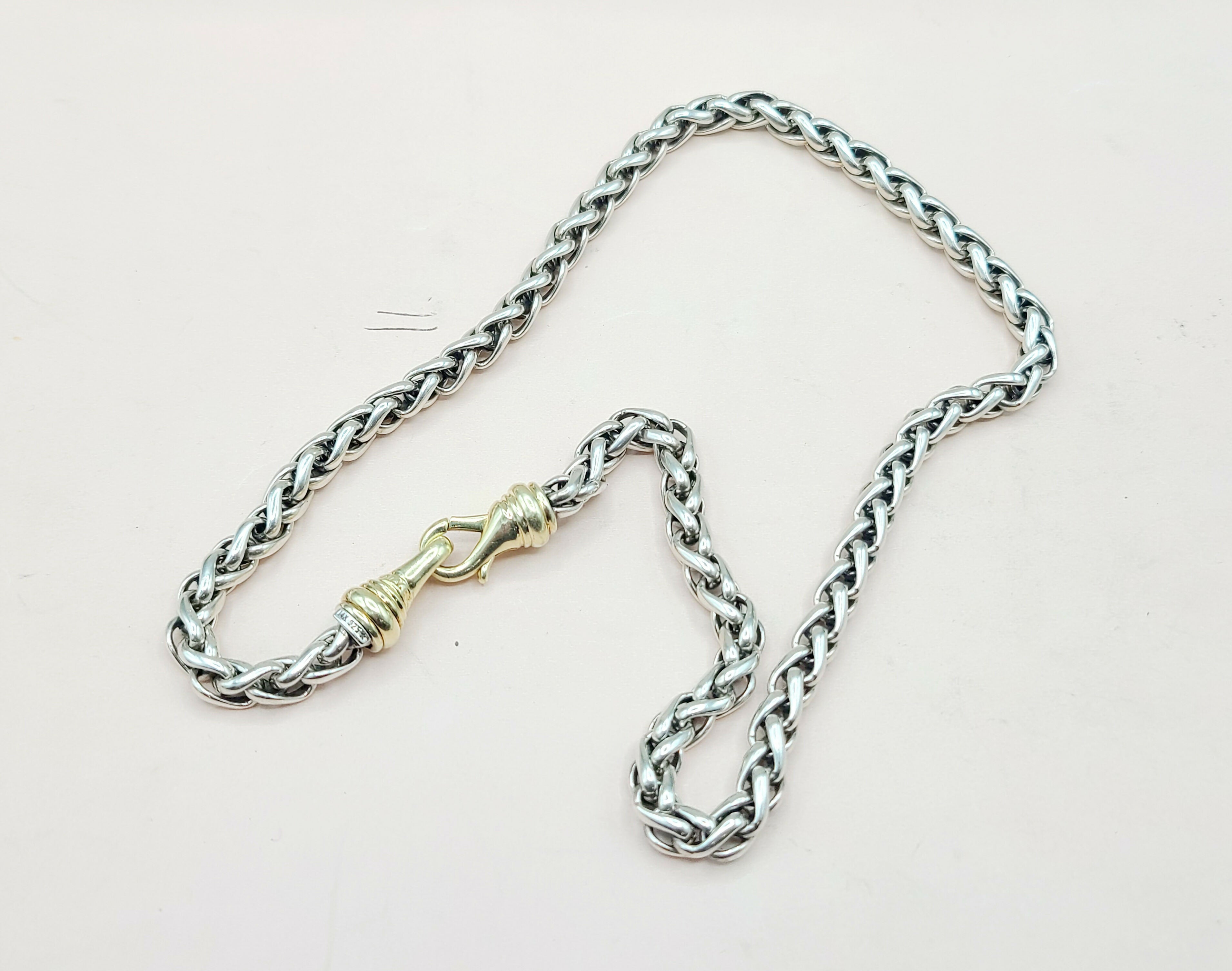 David Yurman Wheat Chain Necklace 6mm Gold Buckle 16、mySite、hinf8tx79